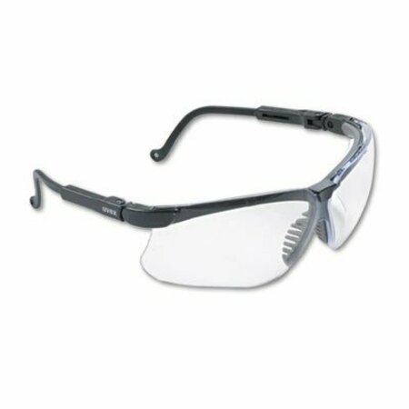 HONEYWELL ENVIRONMENTAL UvexHoney, Genesis Wraparound Safety Glasses, Black Plastic Frame, Clear Lens S3200